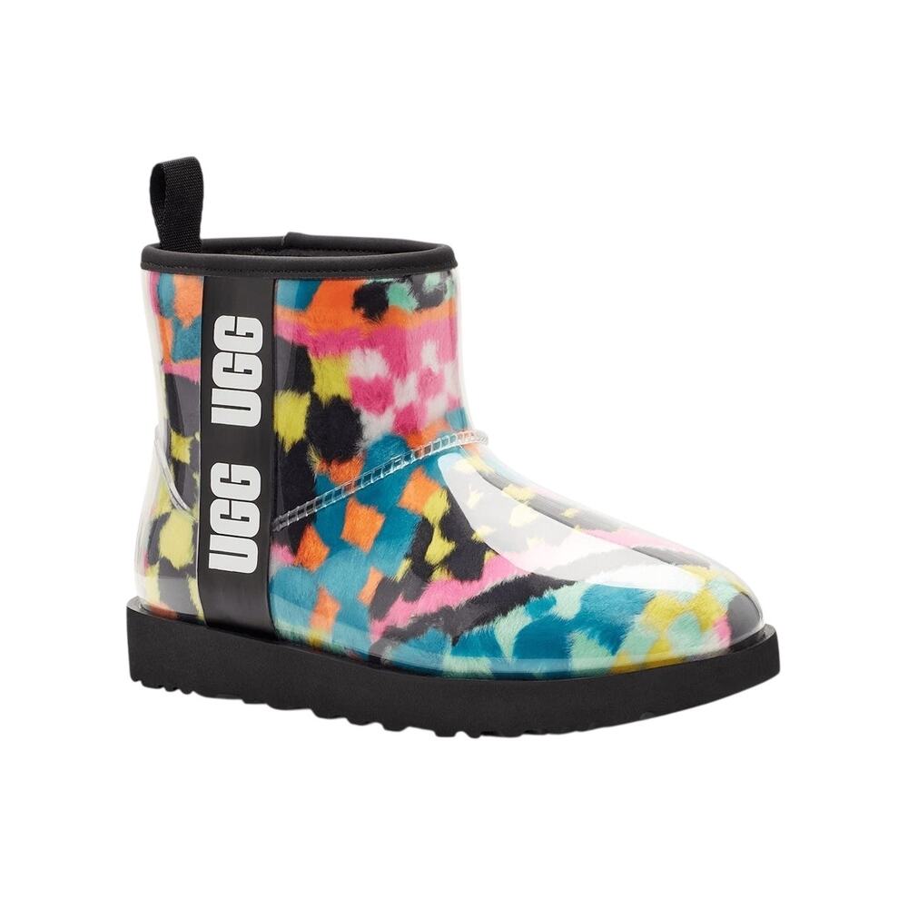New! UGG Women's Classic Clear Mini Multi-Color Checkerboard Boots - Size 7 - Picture 4 of 16